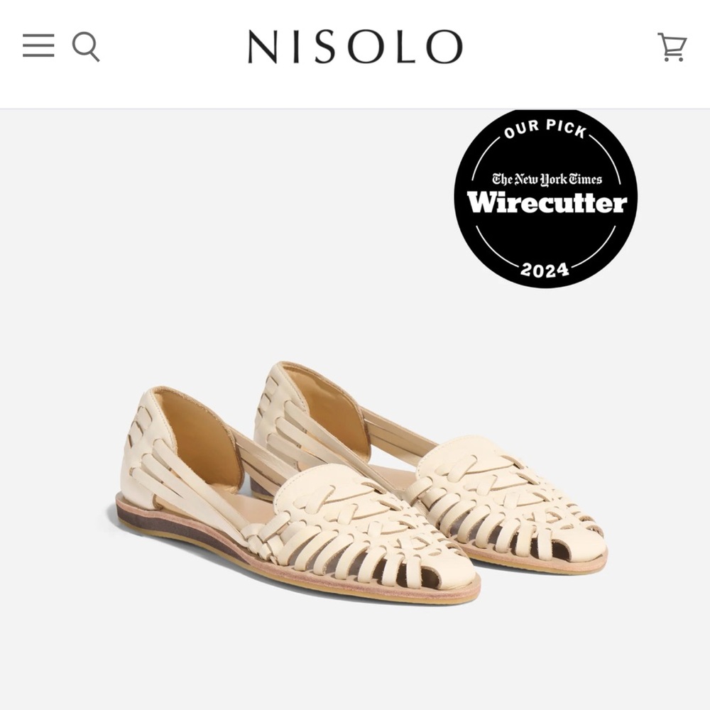 Nisolo Huarache Sandals 
Worn once around house, perfect condition 
Size 8